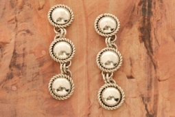 Artie Yellowhorse Sterling Silver Dangle Post Earrings
